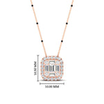 Load image into Gallery viewer, Round-Baguette-Modern-3-spaced-out-black-beads-Mangalsutra-in-rose-gold-mgs10839angle1-nl-rg-hw.jpg?v=1767873992