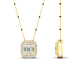 Load image into Gallery viewer, Round-Baguette-Modern-3-spaced-out-black-beads-Mangalsutra-in-yellow-gold-mgs10839angle2-nl-yg.jpg?v=1767873992