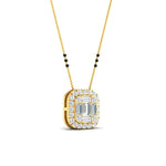Load image into Gallery viewer, Round-Baguette-cut-3-beads-modern-diamond-mangalsutra-in-yellow-gold-mgs10839angle3-nl-yg.jpg?v=1767873992