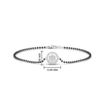Load image into Gallery viewer, Simple Halo Diamond Mangalsutra Bracelet
