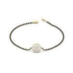 Load image into Gallery viewer, Simple Halo Diamond Mangalsutra Bracelet
