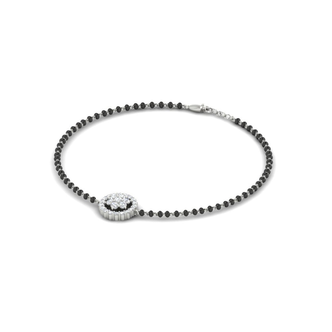 Simple Halo Diamond Mangalsutra Bracelet