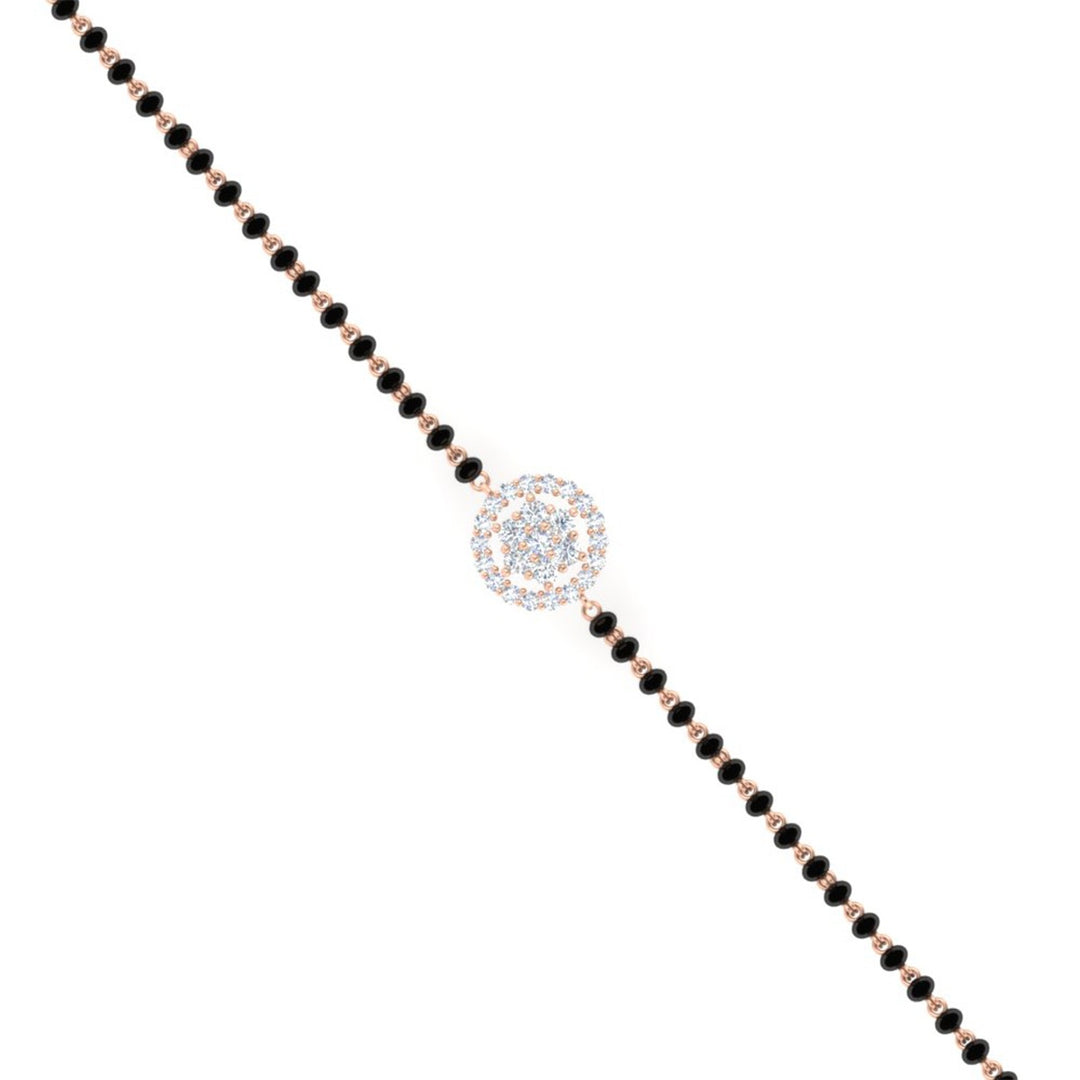 Simple Halo Diamond Mangalsutra Bracelet