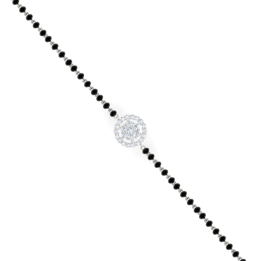 Simple Halo Diamond Mangalsutra Bracelet