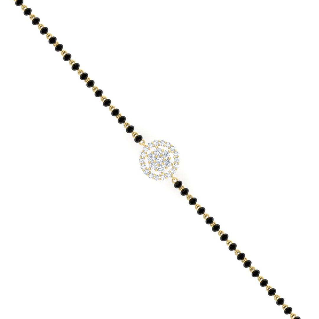 Simple Halo Diamond Mangalsutra Bracelet