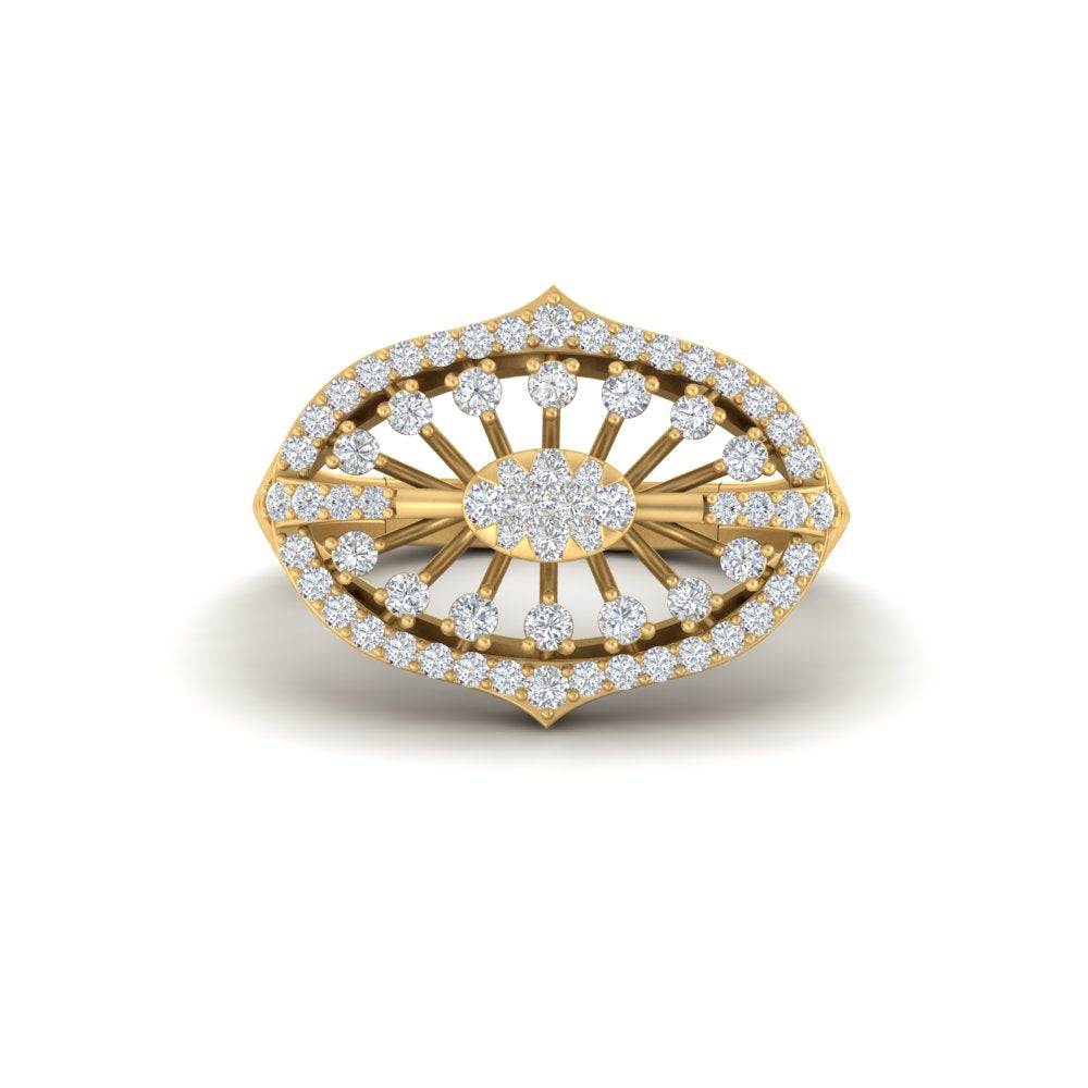 Antique Floral Diamond Engagement Ring
