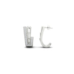 Load image into Gallery viewer, Beautiful Diamond J Hoop Earrings
