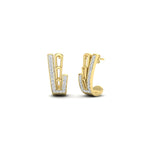 Load image into Gallery viewer, Beautiful Diamond J Hoop Earrings
