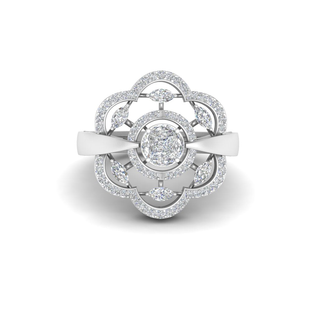 Rebecca Diamond Engagement Ring -14K Rose Gold, Hidden Halo, 1.8 Carat, –  Best Brilliance