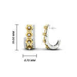 Load image into Gallery viewer, Beautiful Flower Two Tone Diamond J Hoops Earrings
