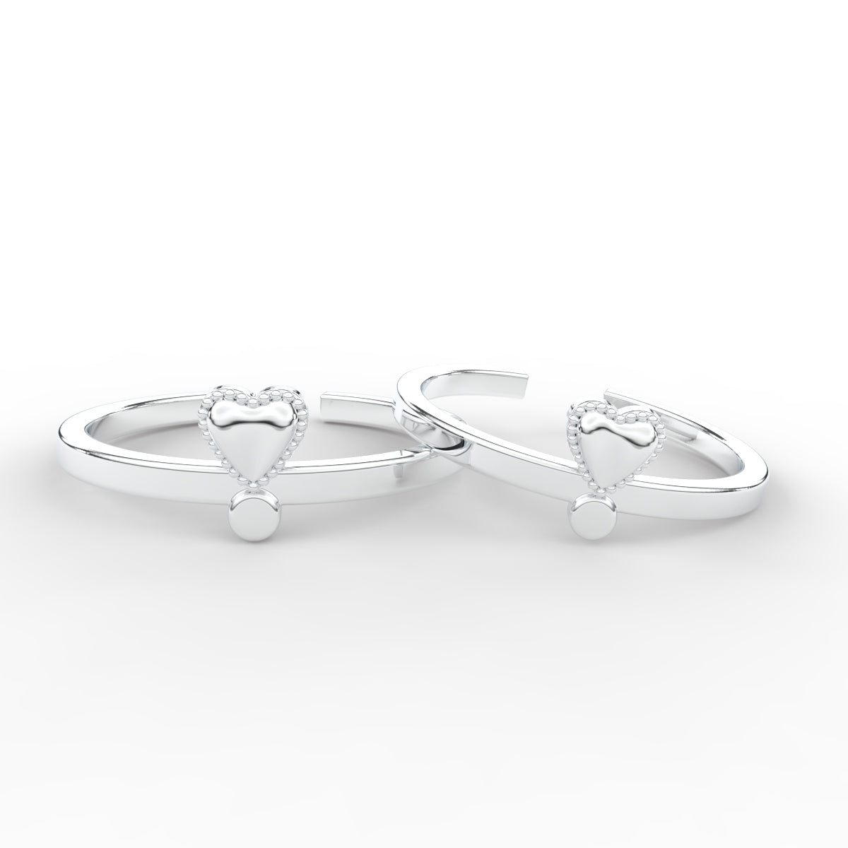 Beautiful Heart Beaded Toe Ring