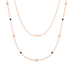 Load image into Gallery viewer, bezel-set-modern-spaced-station-chain-mangalsutra-in-rose-gold-mgs11683angle4-nl-rg