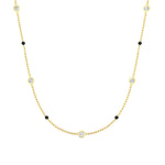 Load image into Gallery viewer, bezel-set-modern-spaced-station-chain-mangalsutra-in-yellow-gold-mgs11683angle2-nl-yg