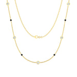 Load image into Gallery viewer, bezel-set-modern-spaced-station-chain-mangalsutra-in-yellow-gold-mgs11683angle4-nl-yg