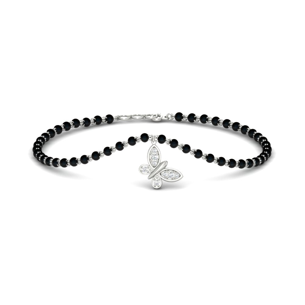 Butterfly Diamond Mangalsutra Chain Bracelet