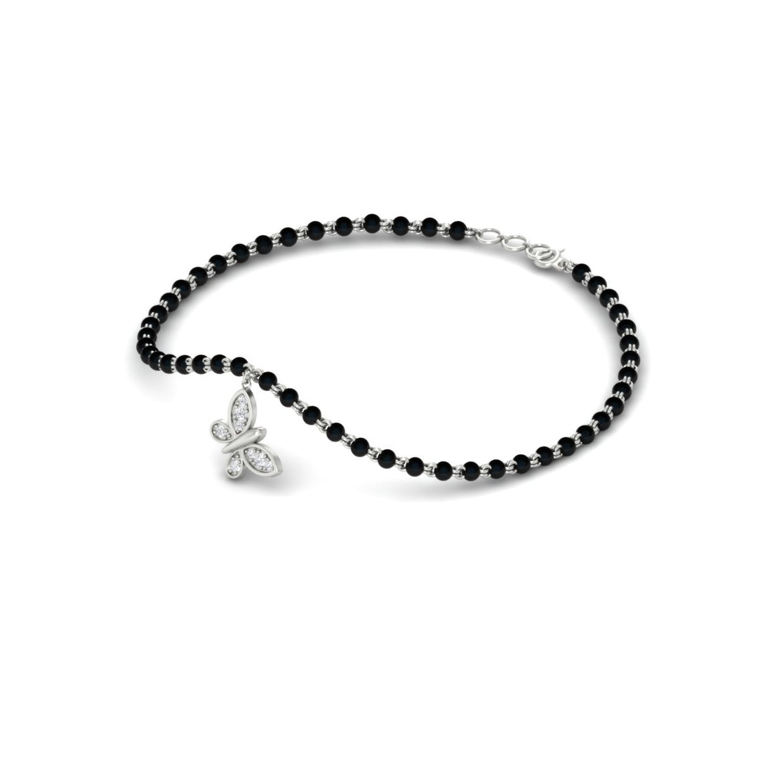 Butterfly Diamond Mangalsutra Chain Bracelet