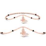 Load image into Gallery viewer, Butterfly Diamond Mangalsutra Chain Bracelet