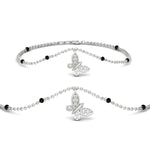 Load image into Gallery viewer, Butterfly Diamond Mangalsutra Chain Bracelet