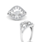 Load image into Gallery viewer, Cluster Set Open Real Diamond Ring