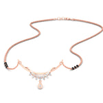 Load image into Gallery viewer, curved-3-black-bead-diamond-drop-mangalsutra-necklace-in-rose-gold-mgs9039sleep-nl-rg.jpg?v=1785411300