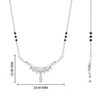 Load image into Gallery viewer, curved-3-black-bead-diamond-drop-mangalsutra-necklace-in-white-gold-mgs9039angle2-nl-wg-hw.jpg?v=1785411300