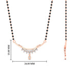 Load image into Gallery viewer, curved-black-bead-diamond-drop-mangalsutra-necklace-in-rose-gold-mgs9039angle2-nl-rg-hw.jpg?v=1785410856