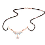 Load image into Gallery viewer, curved-black-bead-diamond-drop-mangalsutra-necklace-in-rose-gold-mgs9039sleep-nl-rg.jpg?v=1785410856