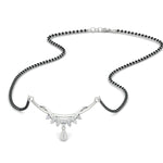 Load image into Gallery viewer, curved-black-bead-diamond-drop-mangalsutra-necklace-in-white-gold-mgs9039sleep-nl-wg.jpg?v=1785410856