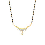 Load image into Gallery viewer, curved-black-bead-diamond-drop-mangalsutra-necklace-in-yellow-gold-mgs9039angle1-nl-yg.jpg?v=1785410856