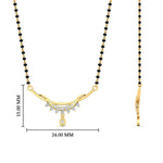 Load image into Gallery viewer, curved-black-bead-diamond-drop-mangalsutra-necklace-in-yellow-gold-mgs9039angle2-nl-yg-hw.jpg?v=1785410856