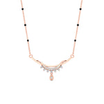 Load image into Gallery viewer, curved-spaced-out-black-bead-diamond-drop-mangalsutra-necklace-in-rose-gold-mgs9039angle1-nl-rg.jpg?v=1785411085