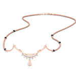 Load image into Gallery viewer, curved-spaced-out-black-bead-diamond-drop-mangalsutra-necklace-in-rose-gold-mgs9039sleep-nl-rg.jpg?v=1785411085