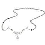 Load image into Gallery viewer, curved-spaced-out-black-bead-diamond-drop-mangalsutra-necklace-in-white-gold-mgs9039sleep-nl-wg.jpg?v=1785411085