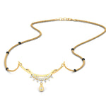 Load image into Gallery viewer, curved-spaced-out-black-bead-diamond-drop-mangalsutra-necklace-in-yellow-gold-mgs9039sleep-nl-yg.jpg?v=1785411085