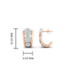Load image into Gallery viewer, Cute J Hoop Diamond Bali Earrings
