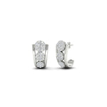 Load image into Gallery viewer, Cute J Hoop Diamond Bali Earrings
