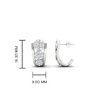 Load image into Gallery viewer, Cute J Hoop Diamond Bali Earrings
