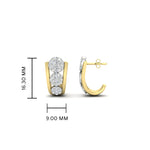 Load image into Gallery viewer, Cute J Hoop Diamond Bali Earrings
