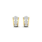 Load image into Gallery viewer, Cute J Hoop Diamond Bali Earrings
