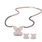 Load image into Gallery viewer, Cute Butterfly Mangalsutra And Earring Set
