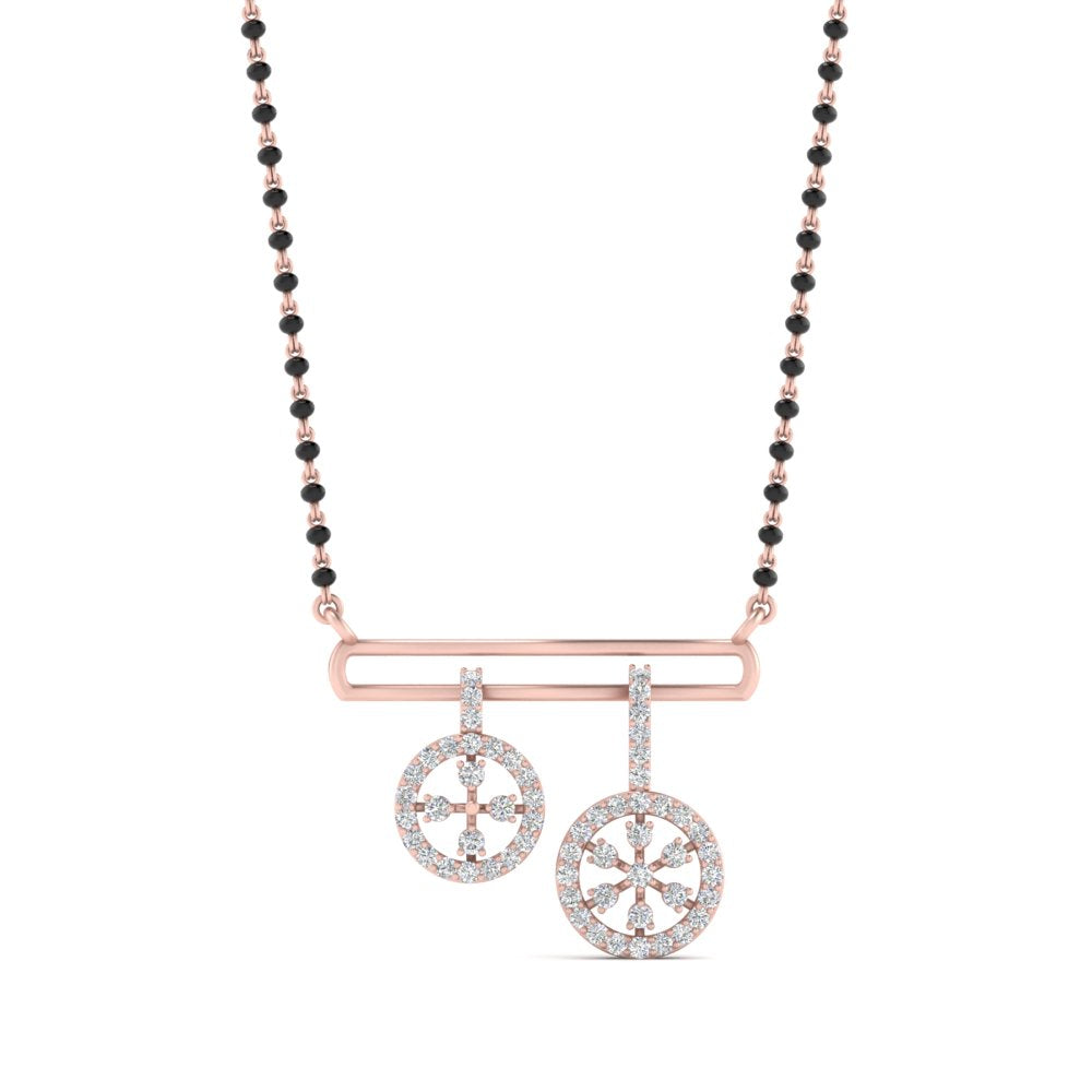 Cute Circle Diamond Mangalsutra