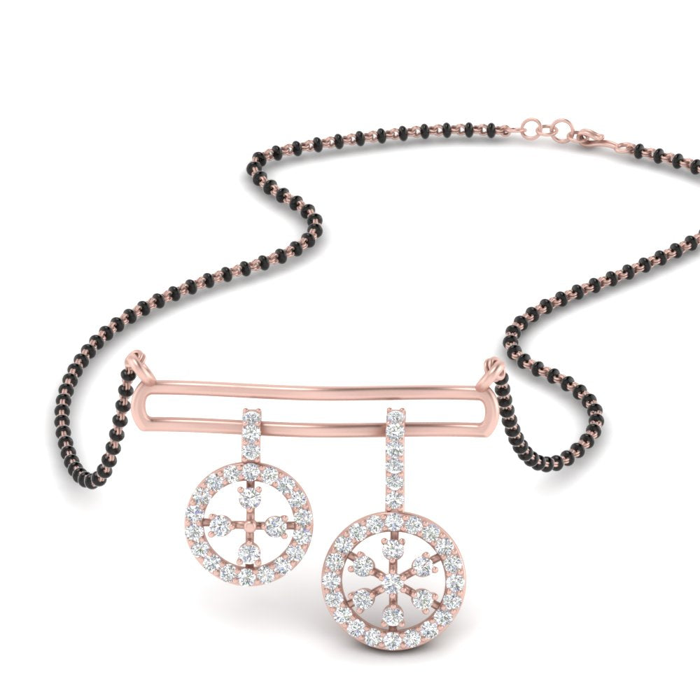 Cute Circle Diamond Mangalsutra