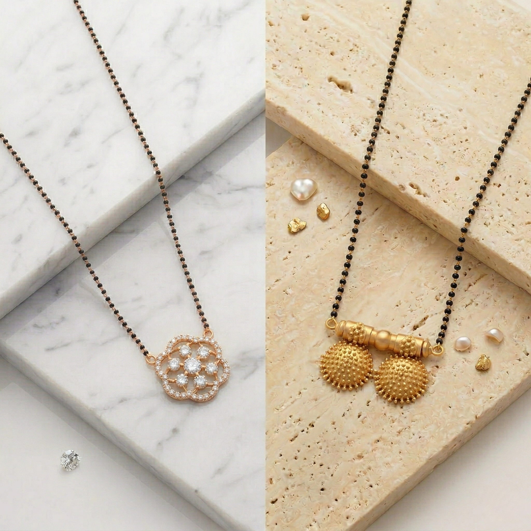 Rose Gold vs Yellow Gold Mangalsutra