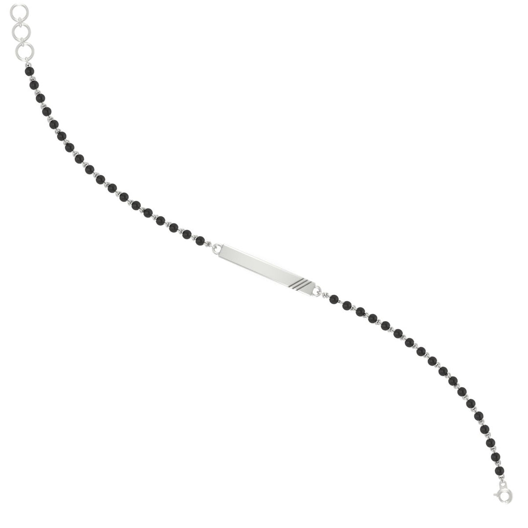Dainty Gold Bar Men's Mangalsutra Bracelet