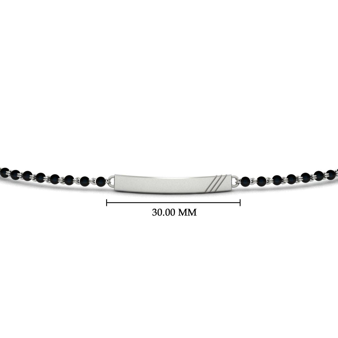 Dainty Gold Bar Men's Mangalsutra Bracelet