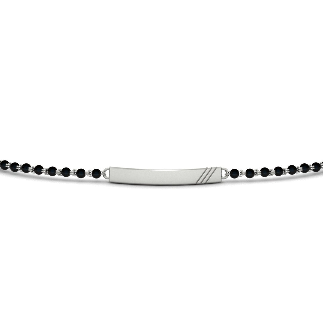 Dainty Gold Bar Men's Mangalsutra Bracelet