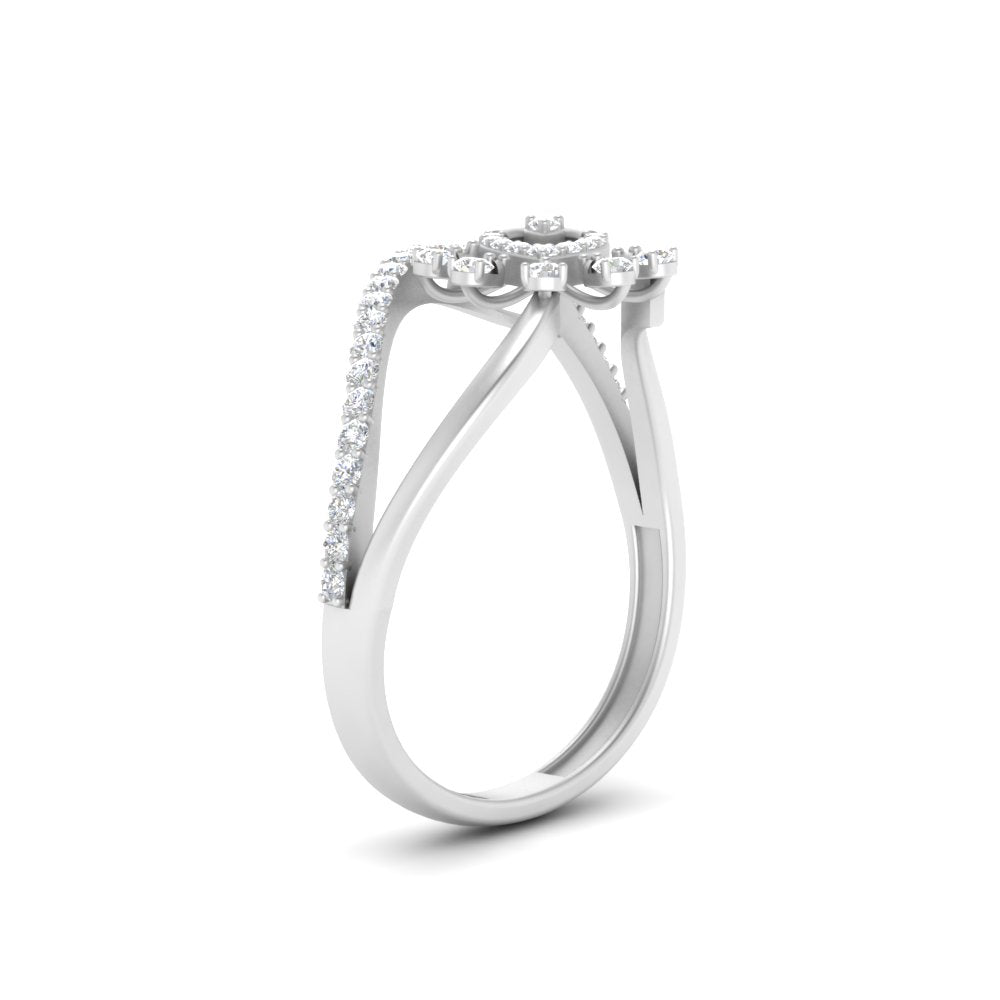 Delicate Beautiful Diamond Engagement Ring