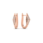 Load image into Gallery viewer, Delicate Conical Diamond Hoop Earrings
