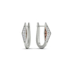 Load image into Gallery viewer, Delicate Conical Diamond Hoop Earrings
