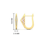 Load image into Gallery viewer, Delicate Conical Diamond Hoop Earrings
